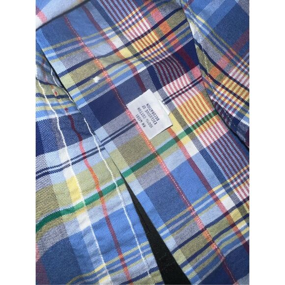 Ralph Lauren Button Down Collar Blue/Yellow Plaid Shirt Size Small #25 - Picture 6 of 6